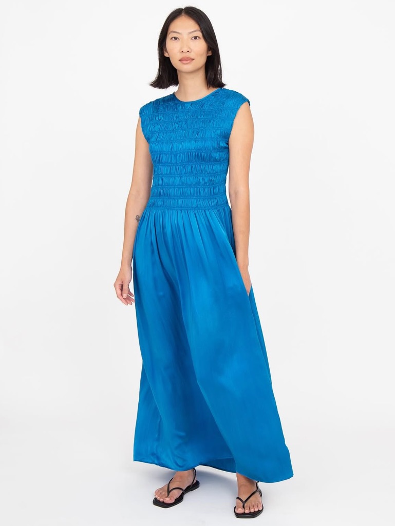 Bright Blue Sleeveless Maxi Dress